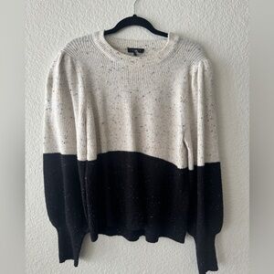 1 State Black & White Sweater in Large